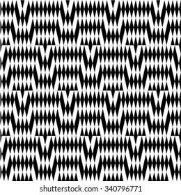 Monochrome ornament. Vector repeating texture. Seamless pattern.