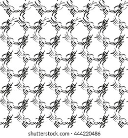 Monochrome ornament. Vector repeating texture. Seamless pattern.