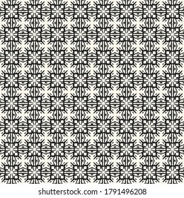 Monochrome Ornamental Checked Textured Pattern
