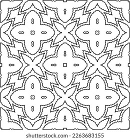  Textura ornamental monocroma con formas lineales lisas, líneas de zigzag, patrón de encaje.Resumen de patrón geométrico en blanco y negro para página web, texturas, tarjeta, afiche, tela, textil.