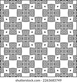  Textura ornamental monocroma con formas lineales lisas, líneas de zigzag, patrón de encaje.Resumen de patrón geométrico en blanco y negro para página web, texturas, tarjeta, afiche, tela, textil.