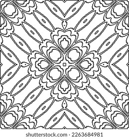  Textura ornamental monocroma con formas lineales lisas, líneas de zigzag, patrón de encaje.Resumen de patrón geométrico en blanco y negro para página web, texturas, tarjeta, afiche, tela, textil.