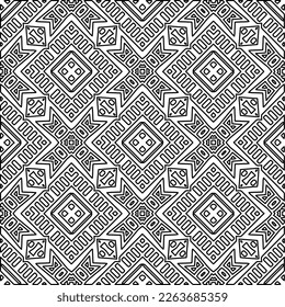 Textura ornamental monocroma con formas lineales lisas, líneas de zigzag, patrón de encaje.Resumen de patrón geométrico en blanco y negro para página web, texturas, tarjeta, afiche, tela, textil.