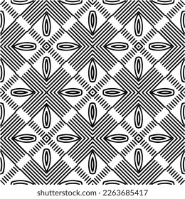  Monochrome ornamental texture with smooth linear shapes, zigzag lines, lace pattern.Abstract geometric black and white pattern for web page, textures, card, poster, fabric, textile.