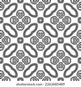  Monochrome ornamental texture with smooth linear shapes, zigzag lines, lace pattern.Abstract geometric black and white pattern for web page, textures, card, poster, fabric, textile.