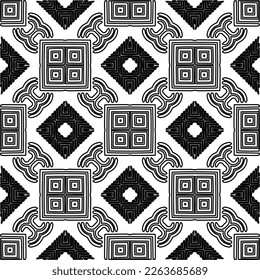 Monochrome ornamental texture with smooth linear shapes, zigzag lines, lace pattern.Abstract geometric black and white pattern for web page, textures, card, poster, fabric, textile.