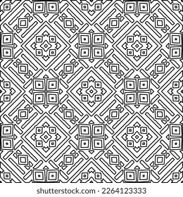  Textura ornamental monocroma con formas lineales lisas, líneas de zigzag, patrón de encaje.Resumen de patrón geométrico en blanco y negro para página web, texturas, tarjeta, afiche, tela, textil.