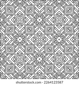  Textura ornamental monocroma con formas lineales lisas, líneas de zigzag, patrón de encaje.Resumen de patrón geométrico en blanco y negro para página web, texturas, tarjeta, afiche, tela, textil.
