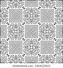  Textura ornamental monocroma con formas lineales lisas, líneas de zigzag, patrón de encaje.Resumen de patrón geométrico en blanco y negro para página web, texturas, tarjeta, afiche, tela, textil.