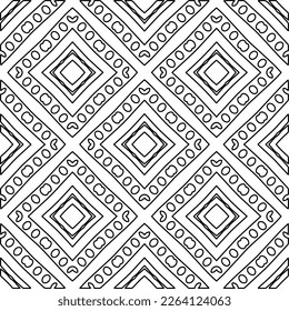  Textura ornamental monocroma con formas lineales lisas, líneas de zigzag, patrón de encaje.Resumen de patrón geométrico en blanco y negro para página web, texturas, tarjeta, afiche, tela, textil.