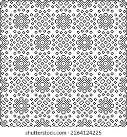  Monochrome ornamental texture with smooth linear shapes, zigzag lines, lace pattern.Abstract geometric black and white pattern for web page, textures, card, poster, fabric, textile.