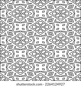 Textura ornamental monocroma con formas lineales lisas, líneas de zigzag, patrón de encaje.Resumen de patrón geométrico en blanco y negro para página web, texturas, tarjeta, afiche, tela, textil.