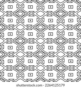  Textura ornamental monocroma con formas lineales lisas, líneas de zigzag, patrón de encaje.Resumen de patrón geométrico en blanco y negro para página web, texturas, tarjeta, afiche, tela, textil.