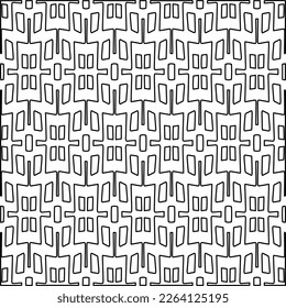  Monochrome ornamental texture with smooth linear shapes, zigzag lines, lace pattern.Abstract geometric black and white pattern for web page, textures, card, poster, fabric, textile.