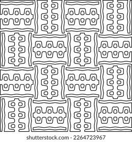  Monochrome ornamental texture with smooth linear shapes, zigzag lines, lace pattern.Abstract geometric black and white pattern for web page, textures, card, poster, fabric, textile.