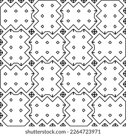  Textura ornamental monocroma con formas lineales lisas, líneas de zigzag, patrón de encaje.Resumen de patrón geométrico en blanco y negro para página web, texturas, tarjeta, afiche, tela, textil.