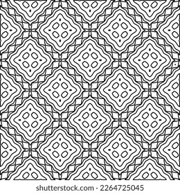  Monochrome ornamental texture with smooth linear shapes, zigzag lines, lace pattern.Abstract geometric black and white pattern for web page, textures, card, poster, fabric, textile.