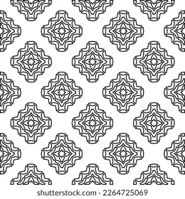  Monochrome ornamental texture with smooth linear shapes, zigzag lines, lace pattern.Abstract geometric black and white pattern for web page, textures, card, poster, fabric, textile.