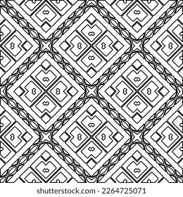  Textura ornamental monocroma con formas lineales lisas, líneas de zigzag, patrón de encaje.Resumen de patrón geométrico en blanco y negro para página web, texturas, tarjeta, afiche, tela, textil.