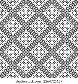  Textura ornamental monocroma con formas lineales lisas, líneas de zigzag, patrón de encaje.Resumen de patrón geométrico en blanco y negro para página web, texturas, tarjeta, afiche, tela, textil.