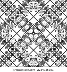  Monochrome ornamental texture with smooth linear shapes, zigzag lines, lace pattern.Abstract geometric black and white pattern for web page, textures, card, poster, fabric, textile.