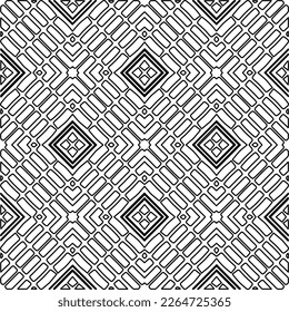 
 Monochrome ornamental texture with smooth linear shapes, zigzag lines, lace pattern.Abstract geometric black and white pattern for web page, textures, card, poster, fabric, textile.