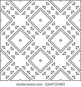  Monochrome ornamental texture with smooth linear shapes, zigzag lines, lace pattern.Abstract geometric black and white pattern for web page, textures, card, poster, fabric, textile.