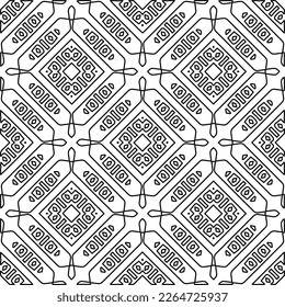  Textura ornamental monocroma con formas lineales lisas, líneas de zigzag, patrón de encaje.Resumen de patrón geométrico en blanco y negro para página web, texturas, tarjeta, afiche, tela, textil.