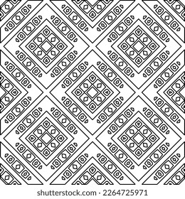  Monochrome ornamental texture with smooth linear shapes, zigzag lines, lace pattern.Abstract geometric black and white pattern for web page, textures, card, poster, fabric, textile.