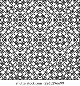  Monochrome ornamental texture with smooth linear shapes, zigzag lines, lace pattern.Abstract geometric black and white pattern for web page, textures, card, poster, fabric, textile.