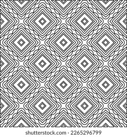  Textura ornamental monocroma con formas lineales lisas, líneas de zigzag, patrón de encaje.Resumen de patrón geométrico en blanco y negro para página web, texturas, tarjeta, afiche, tela, textil.