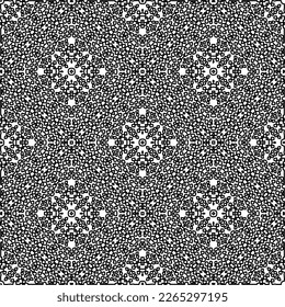  Monochrome ornamental texture with smooth linear shapes, zigzag lines, lace pattern.Abstract geometric black and white pattern for web page, textures, card, poster, fabric, textile.