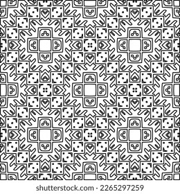 
 Monochrome ornamental texture with smooth linear shapes, zigzag lines, lace pattern.Abstract geometric black and white pattern for web page, textures, card, poster, fabric, textile.