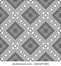  Monochrome ornamental texture with smooth linear shapes, zigzag lines, lace pattern.Abstract geometric black and white pattern for web page, textures, card, poster, fabric, textile.