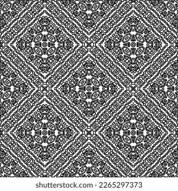  Monochrome ornamental texture with smooth linear shapes, zigzag lines, lace pattern.Abstract geometric black and white pattern for web page, textures, card, poster, fabric, textile.