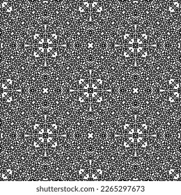  Textura ornamental monocroma con formas lineales lisas, líneas de zigzag, patrón de encaje.Resumen de patrón geométrico en blanco y negro para página web, texturas, tarjeta, afiche, tela, textil.