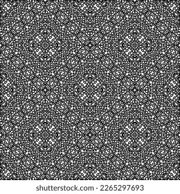  Textura ornamental monocroma con formas lineales lisas, líneas de zigzag, patrón de encaje.Resumen de patrón geométrico en blanco y negro para página web, texturas, tarjeta, afiche, tela, textil.