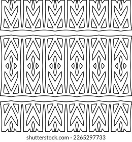  Textura ornamental monocroma con formas lineales lisas, líneas de zigzag, patrón de encaje.Resumen de patrón geométrico en blanco y negro para página web, texturas, tarjeta, afiche, tela, textil.