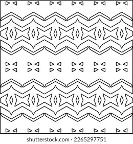  Textura ornamental monocroma con formas lineales lisas, líneas de zigzag, patrón de encaje.Resumen de patrón geométrico en blanco y negro para página web, texturas, tarjeta, afiche, tela, textil.