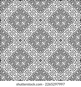  Textura ornamental monocroma con formas lineales lisas, líneas de zigzag, patrón de encaje.Resumen de patrón geométrico en blanco y negro para página web, texturas, tarjeta, afiche, tela, textil.