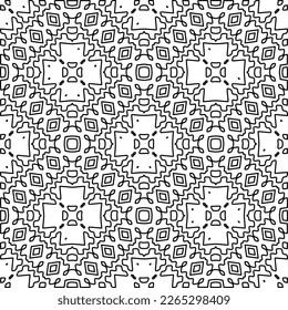  Textura ornamental monocroma con formas lineales lisas, líneas de zigzag, patrón de encaje.Resumen de patrón geométrico en blanco y negro para página web, texturas, tarjeta, afiche, tela, textil.