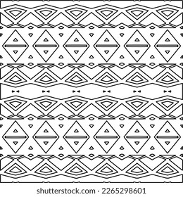  Monochrome ornamental texture with smooth linear shapes, zigzag lines, lace pattern.Abstract geometric black and white pattern for web page, textures, card, poster, fabric, textile.