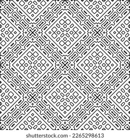  Monochrome ornamental texture with smooth linear shapes, zigzag lines, lace pattern.Abstract geometric black and white pattern for web page, textures, card, poster, fabric, textile.