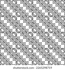  Textura ornamental monocroma con formas lineales lisas, líneas de zigzag, patrón de encaje.Resumen de patrón geométrico en blanco y negro para página web, texturas, tarjeta, afiche, tela, textil.