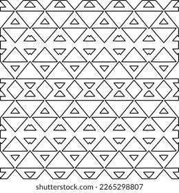  Monochrome ornamental texture with smooth linear shapes, zigzag lines, lace pattern.Abstract geometric black and white pattern for web page, textures, card, poster, fabric, textile.