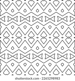  Textura ornamental monocroma con formas lineales lisas, líneas de zigzag, patrón de encaje.Resumen de patrón geométrico en blanco y negro para página web, texturas, tarjeta, afiche, tela, textil.