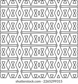  Monochrome ornamental texture with smooth linear shapes, zigzag lines, lace pattern.Abstract geometric black and white pattern for web page, textures, card, poster, fabric, textile.