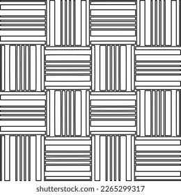  Monochrome ornamental texture with smooth linear shapes, zigzag lines, lace pattern.Abstract geometric black and white pattern for web page, textures, card, poster, fabric, textile.