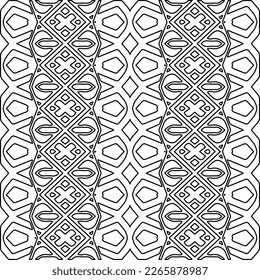  Textura ornamental monocroma con formas lineales lisas, líneas de zigzag, patrón de encaje.Resumen de patrón geométrico en blanco y negro para página web, texturas, tarjeta, afiche, tela, textil.