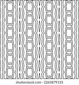  Monochrome ornamental texture with smooth linear shapes, zigzag lines, lace pattern.Abstract geometric black and white pattern for web page, textures, card, poster, fabric, textile.